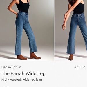 Nwt Aritzia Denim Forum Farrah Wide Leg 